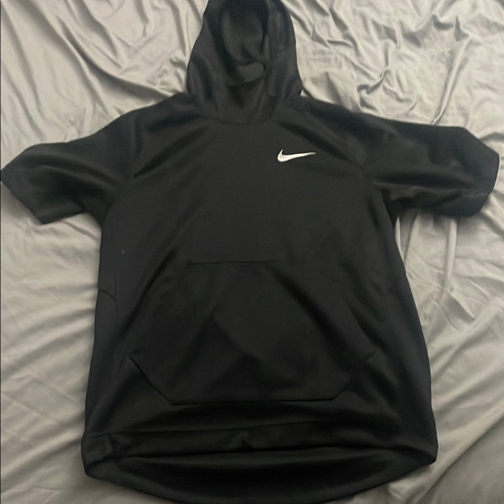 Nike Black Short Sleeve Hoodie
